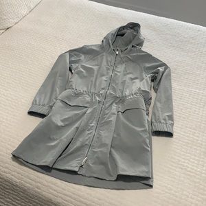 Lulu Lemon long hooded windbreaker/rain coat